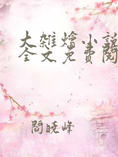 大杂烩小说在线全文免费阅读笔趣阁