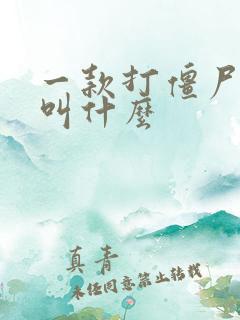 一款打僵尸游戏叫什么