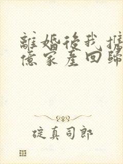 离婚后我携带千亿家产回归漫画免费