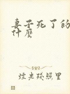 妻子死了的人叫什么