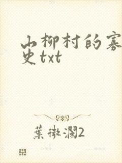 山柳村的寡妇情史txt