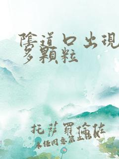 阴道口出现了好多颗粒