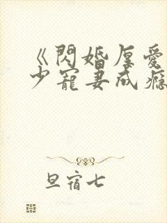 《闪婚厚爱:墨少宠妻成瘾》