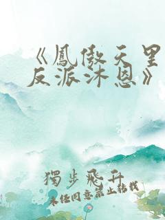 《凤傲天里黄毛反派沐恩》免费阅读