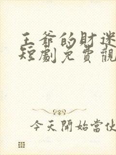 王爷的财迷王妃短剧免费观看