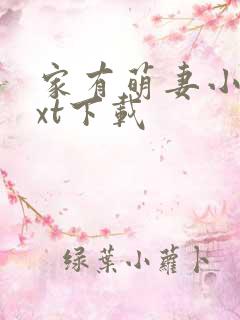 家有萌妻小说txt下载