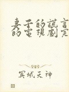 妻子的谎言免费的电视剧完整版