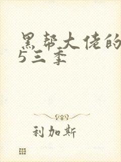 黑帮大佬的365三季