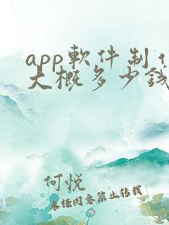 app软件制作大概多少钱