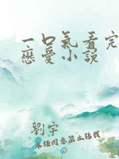 一口气看完甜文恋爱小说