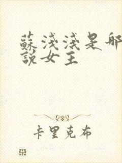 苏浅浅是哪部小说女主