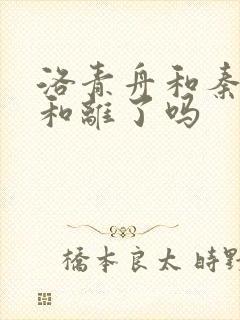 洛青舟和秦蒹葭和离了吗