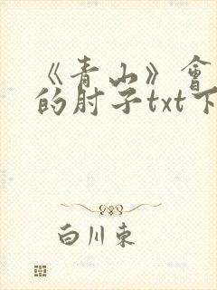 《青山》会说话的肘子txt下载