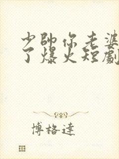 少帅你老婆又跑了爆火短剧