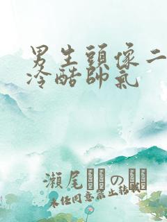 男生头像二次元冷酷帅气