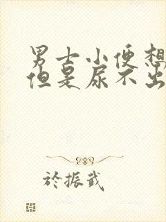 男士小便想尿 但是尿不出来是咋回事