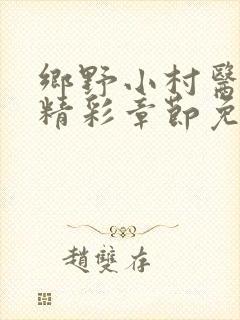 乡野小村医小说精彩章节免费试读