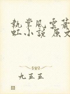 执掌风云萧峥陈虹小说 原文未删减