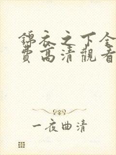 锦衣之下全集免费高清观看