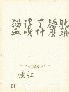 猫得了膀胱炎尿血吃什么药好