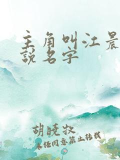 主角叫江晨的小说名字