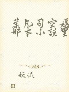 叶凡司空嫣然是哪本小说里的