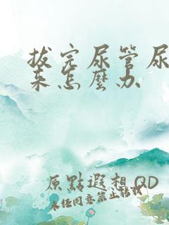 拔完尿管尿不出来怎么办