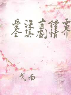 爱没有错电视剧全集剧情介绍