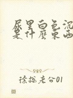 尿里白色沉淀物是什么东西