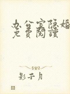 办公室隐婚全文免费阅读