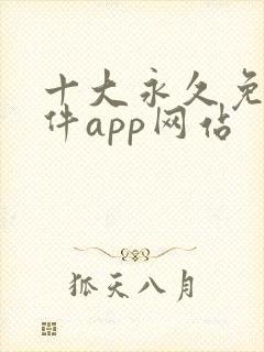 十大永久免费软件app网站