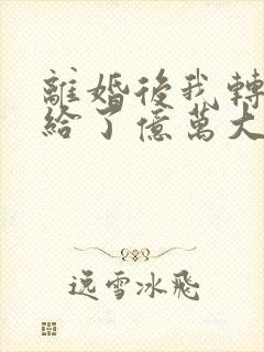 离婚后我转身嫁给了亿万大佬