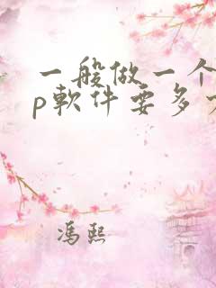 一般做一个app软件要多少钱