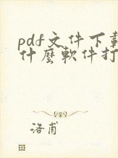 pdf文件下载什么软件打开