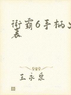 街霸6手柄出招表