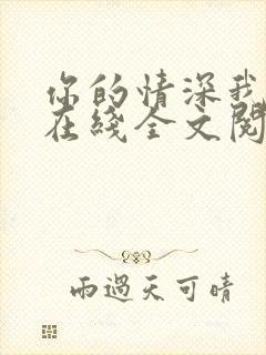 你的情深我不配在线全文阅读