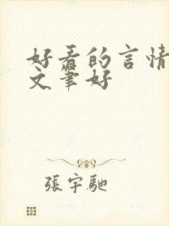 好看的言情小说文笔好