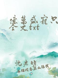 亿万盛宠只为你全文txt