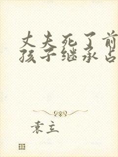 丈夫死了前妻的孩子继承占比大吗