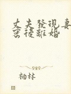 丈夫发现妻子秘密后离婚