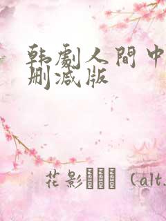 韩剧人间中毒未删减版