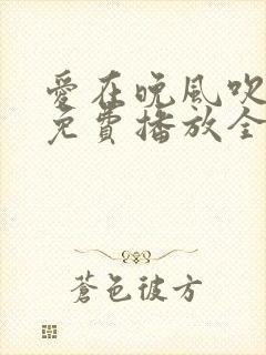 爱在晚风吹短剧免费播放全集