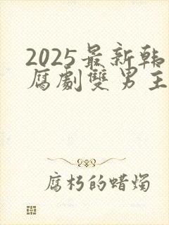 2025最新韩腐剧双男主剧