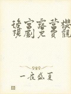 后宫露营樱花电视剧免费观看在线