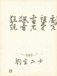 狂飙电视剧在线观看免费完整高清