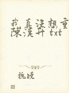 我真没想重生啊陈汉升 txt
