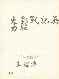 火影战记无限火力版