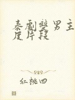 泰剧双男主大尺度片段