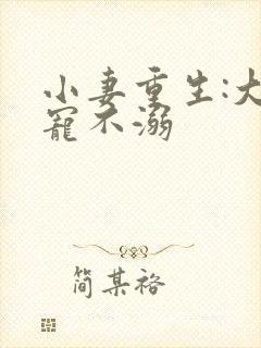 小妻重生:大佬宠不溺