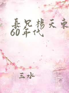 长兄杨天东重生60年代